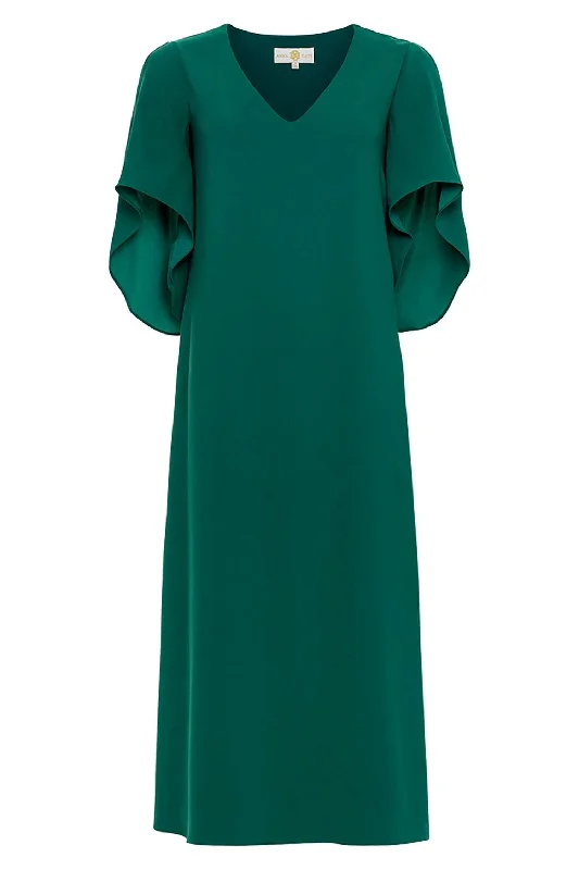 Women's Meredith Midi Short Sleeve Dress In Peacock