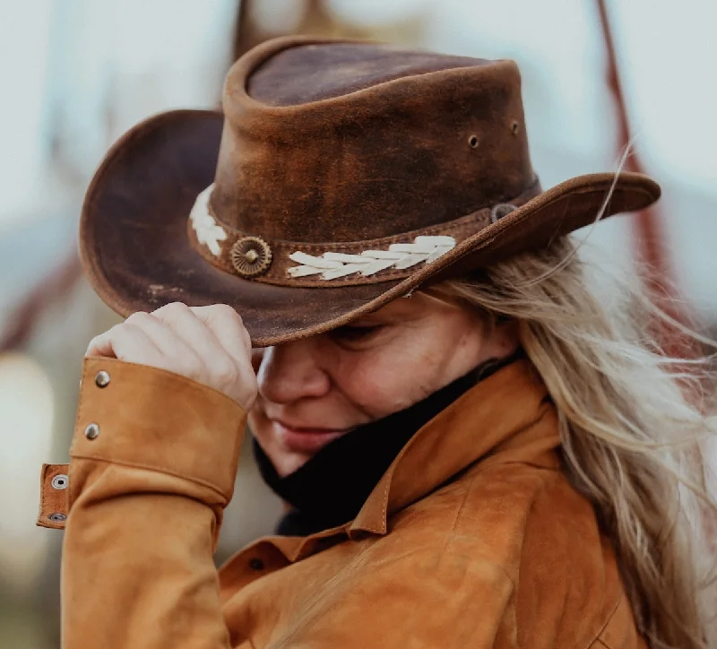 Outback Survival Gear Broken Hill Leather Hat