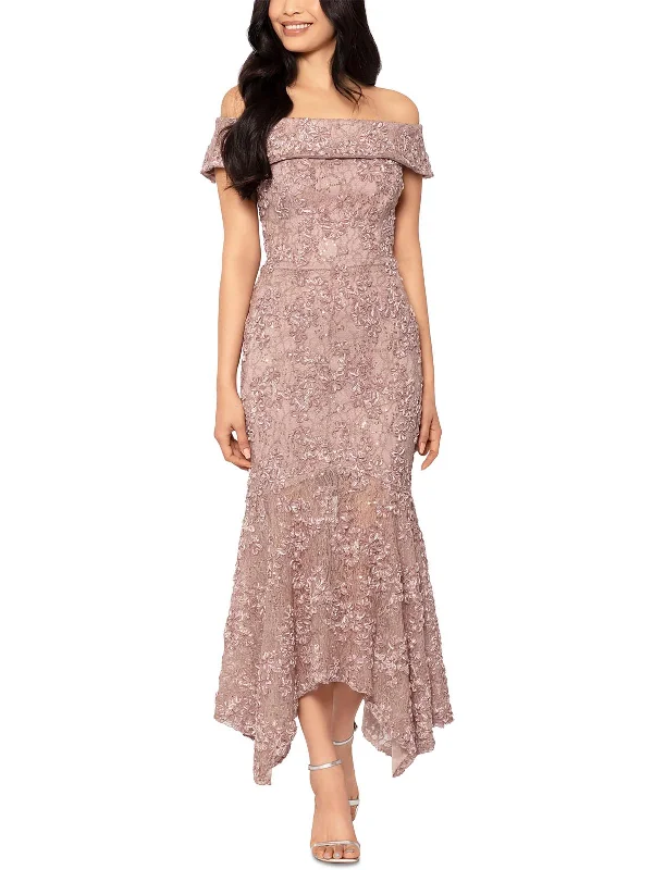 Womens Formal Tea-Length Cocktail And Party Dress