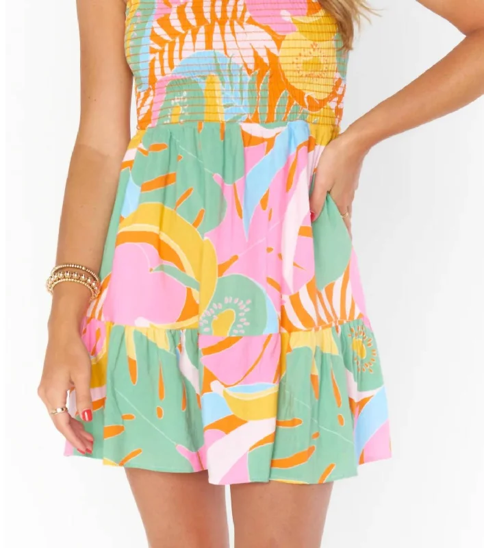 Collins Mini Dress In Tropical Fruit