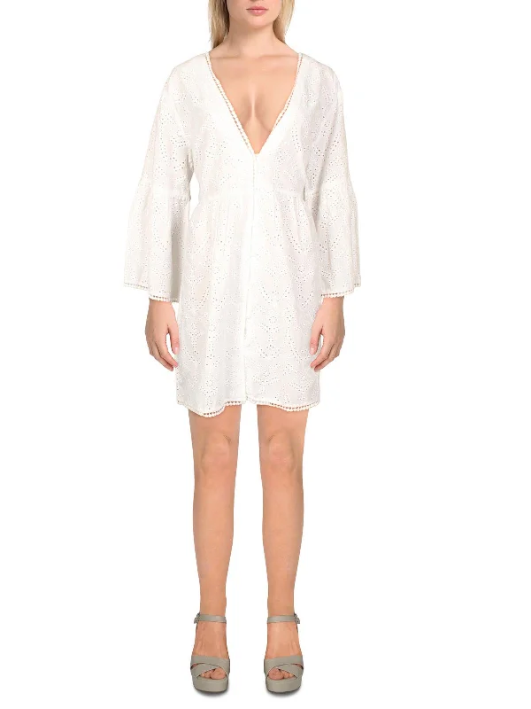 Womens Cotton Coverup Babydoll Dress