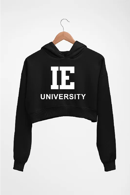 IE University Crop HOODIE FOR WOMEN