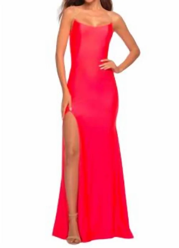 Neon Coral Gown