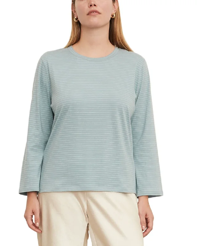 Vince Plus Neppy Stripe Bracelet Sleeve Crew