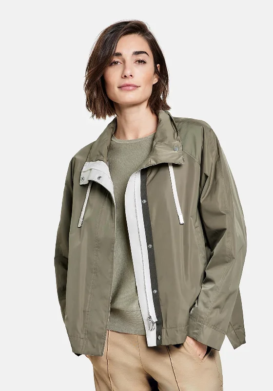 Gerry Weber Stand-Up Collar Jacket, Khaki